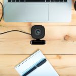 Webcam on the school Desk for online distance learning